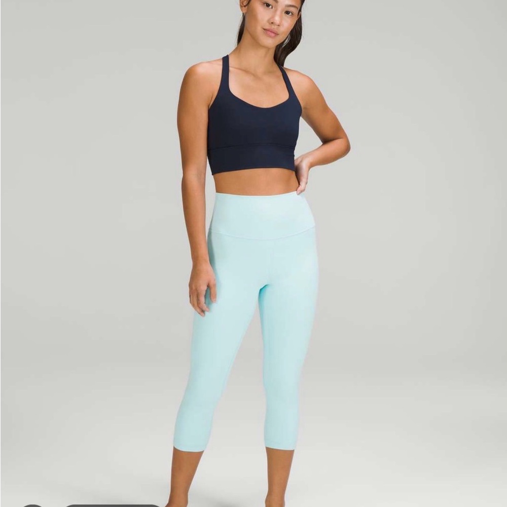 NWT Lululemon Athletica Icing Blue Align HR Crop Leggings  21" Size 6